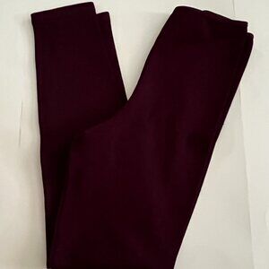 LIZA BRUCE british luxury brand leggings, wine burgundy color, M